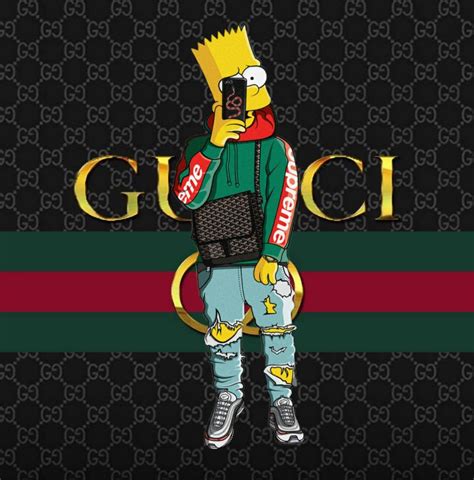 sfondi bart simpson gucci|bart simpson wallpaper gucci.